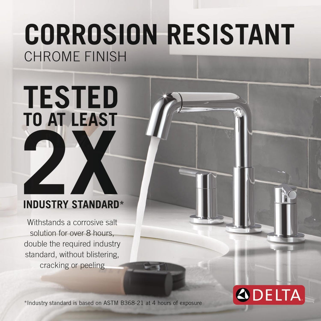 Delta Nicoli Brushed Gold Faucet 3 Hole, 8 Inch Widespread Bathroom Sink Faucet for Vanity, Push-Pop Drain Assembly, Champagne Bronze 35849LF-CZ