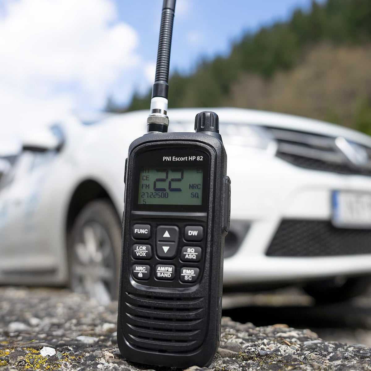 Portable CB Radio Station PNI 82, Multi Standard, 4W, 12V, AM-FM, NRC, Dual Watch, Roger Beep, Adjustable ASQ SQ, VOX