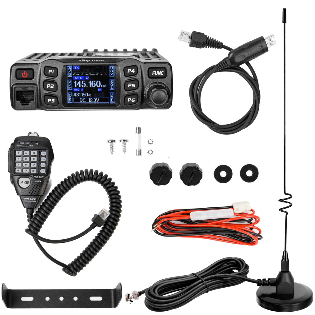 Anytone AT-778UVII Amateur Mobile Radio with Car Antenna 38 in