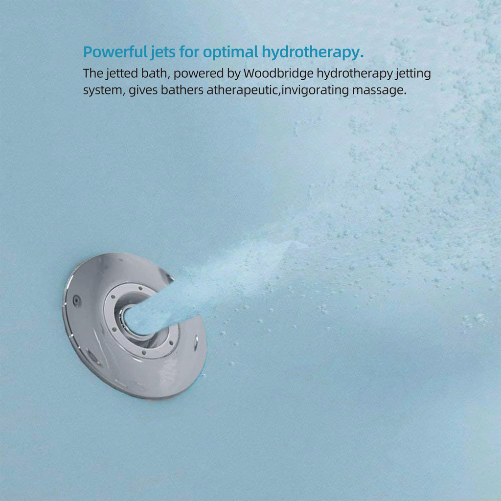 WOODBRIDGE 72"Ã35-3/8" Double Slipper Whirlpool&Air, Heated Soaking Bathtub
