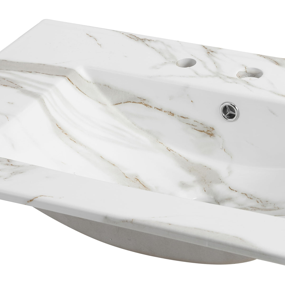 JONATHAN Y Ancillary 30" Bathroom 3-Hole Sink Top, White