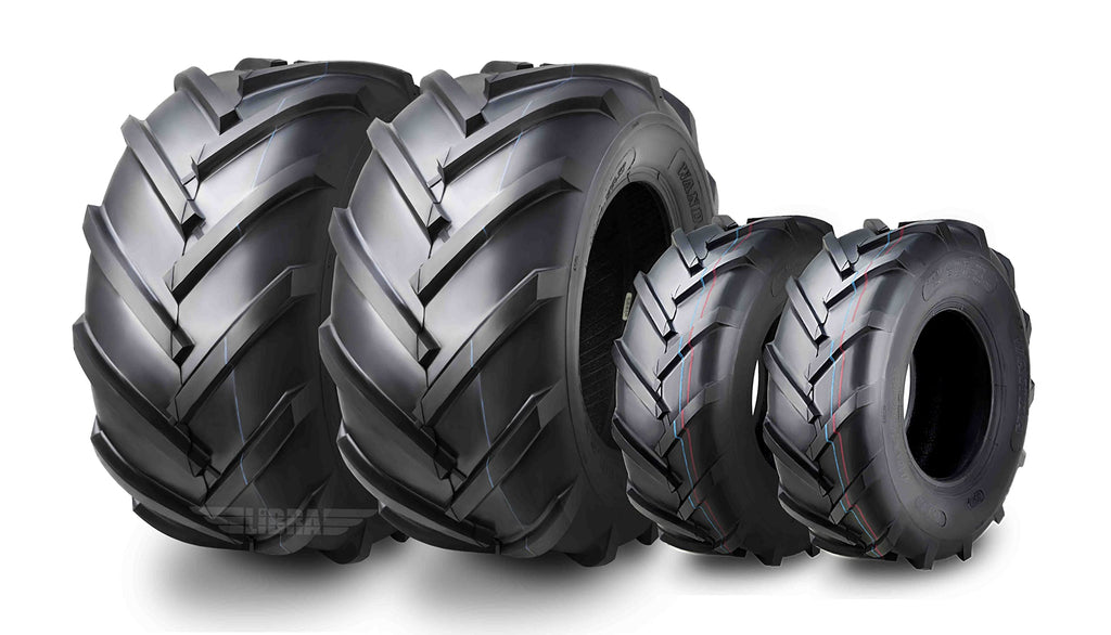 WANDA 4PC 15X6-6 & 20X10-8 Lawn Mower Tractor Tires Super Lug -13078/13071