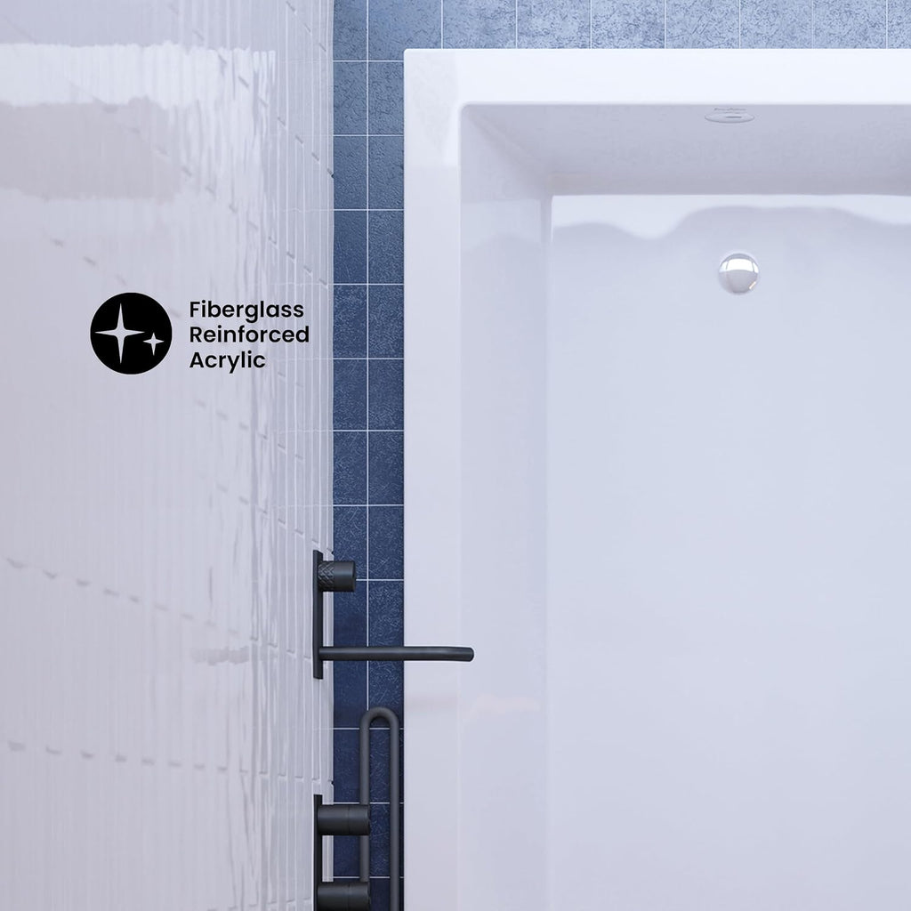 Swiss Madison Voltaire 66" x 36" Reversible Drain Drop-In Bathtub