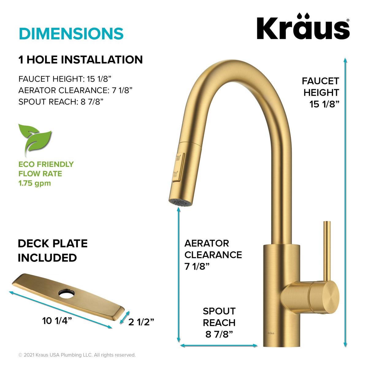 KRAUS Purita 100% Lead-Free Kitchen Water Filter Faucet in Spot Free Antique Champagne Bronze, FF-100SFACB