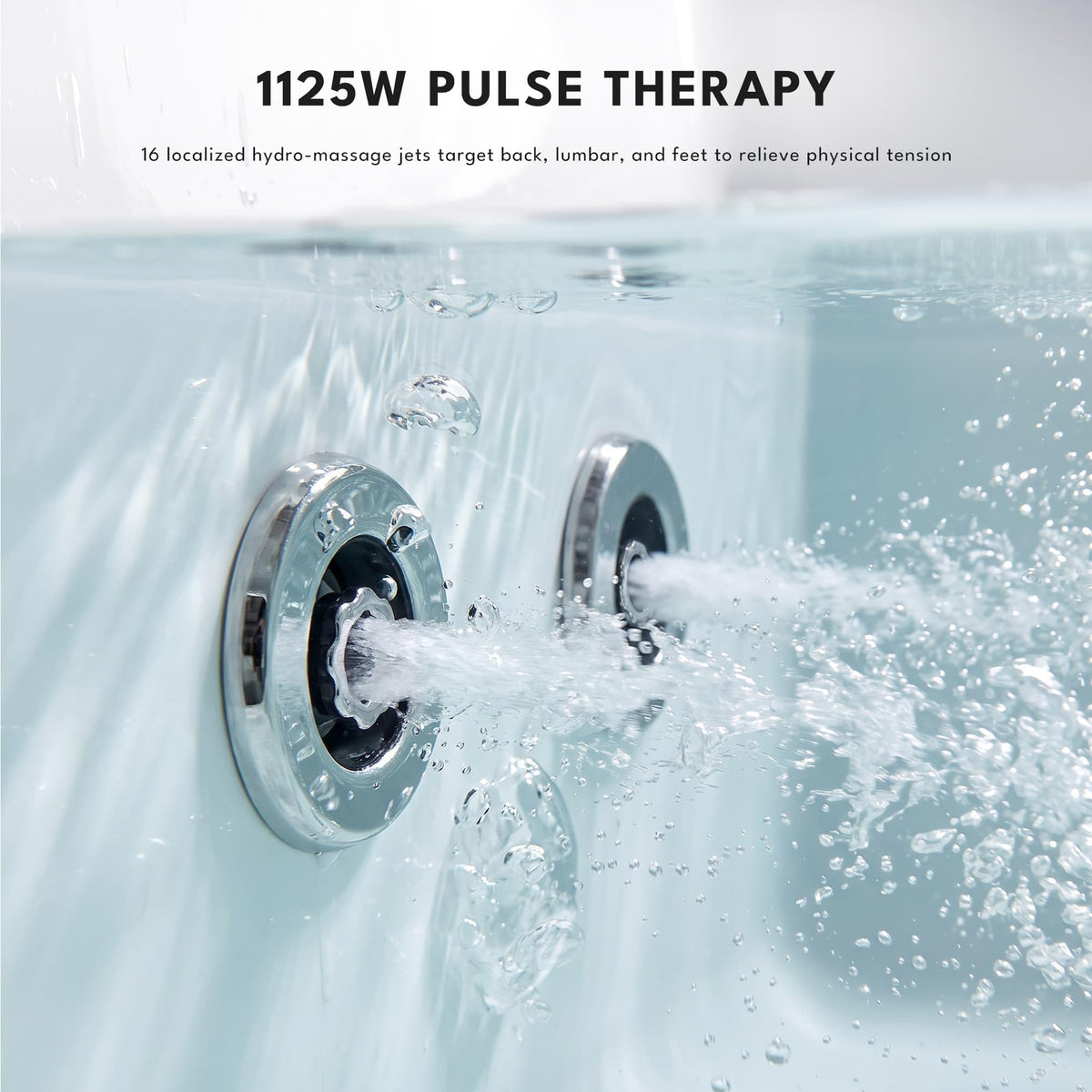 Empava 60" Acrylic Alcove Whirlpool Bathtub, Jetted Soaking Tub