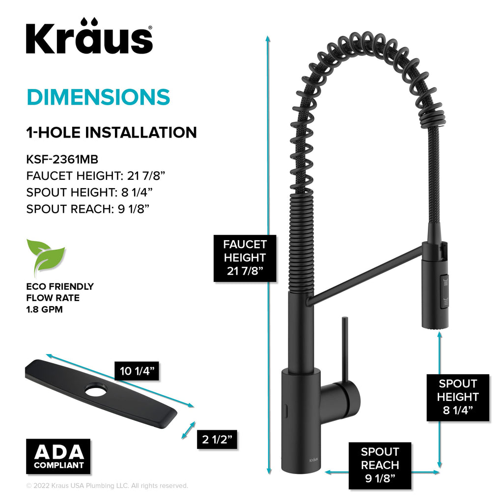 KRAUS Purita 100% Lead-Free Kitchen Water Filter Faucet in Spot Free Antique Champagne Bronze, FF-100SFACB