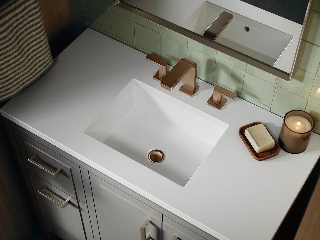 KOHLER 37626-0 VerticylÂ® 16-1/2" rectangular undermount bathroom sink, White