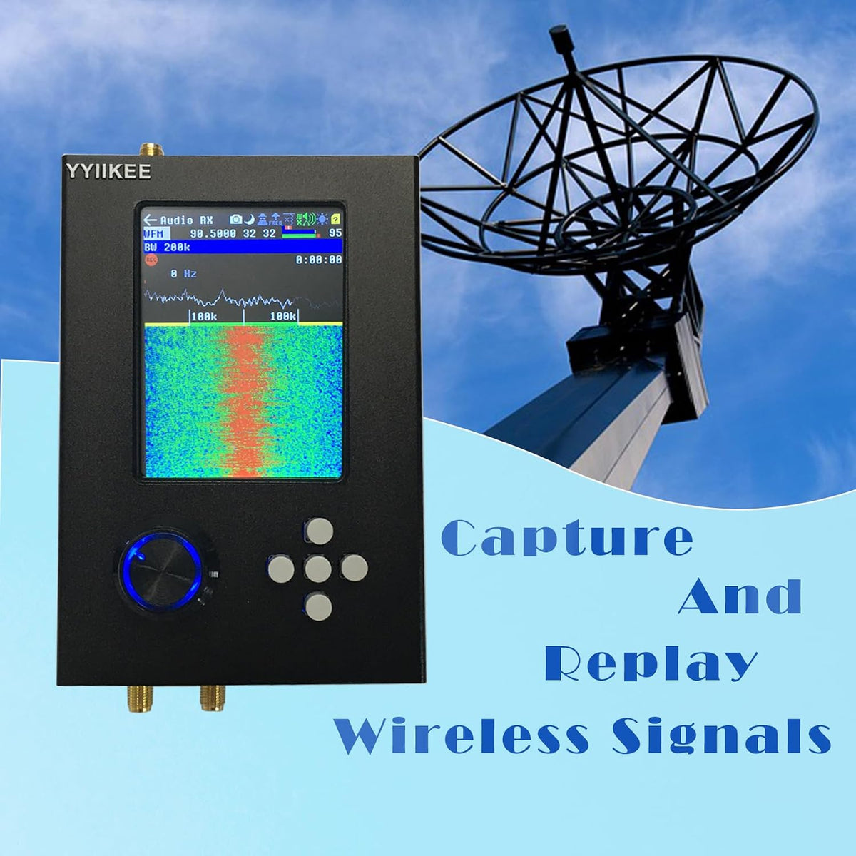 PortaPack H2 SDR Radio Trans-ceiver â 1MHz-6GHz, Touchscreen, Full-Range Frequency Reception, Built-in Rechargeable Battery, Includes Antennas and Accessories