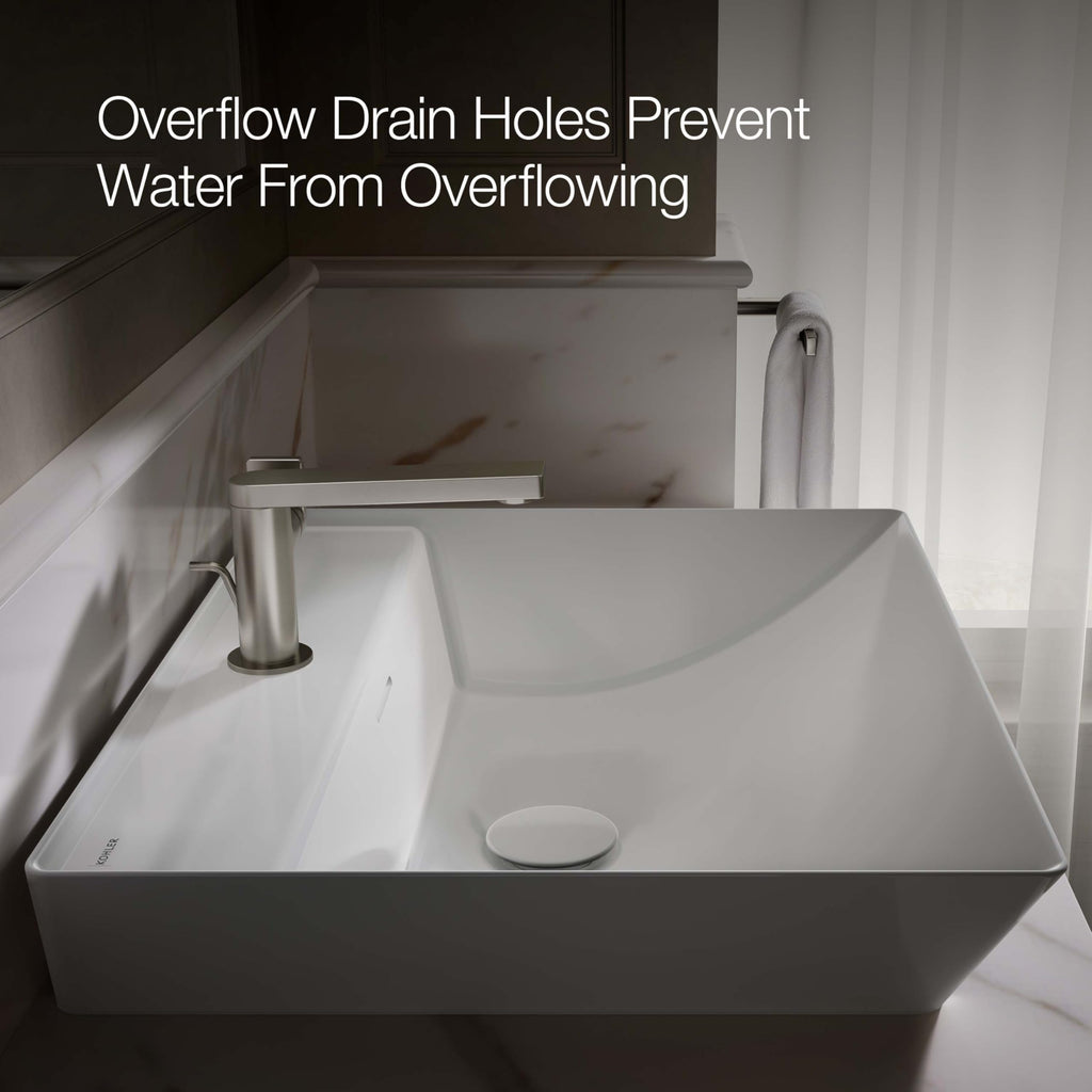 KOHLER Brazn Rectangle Vessel Bathroom Sink