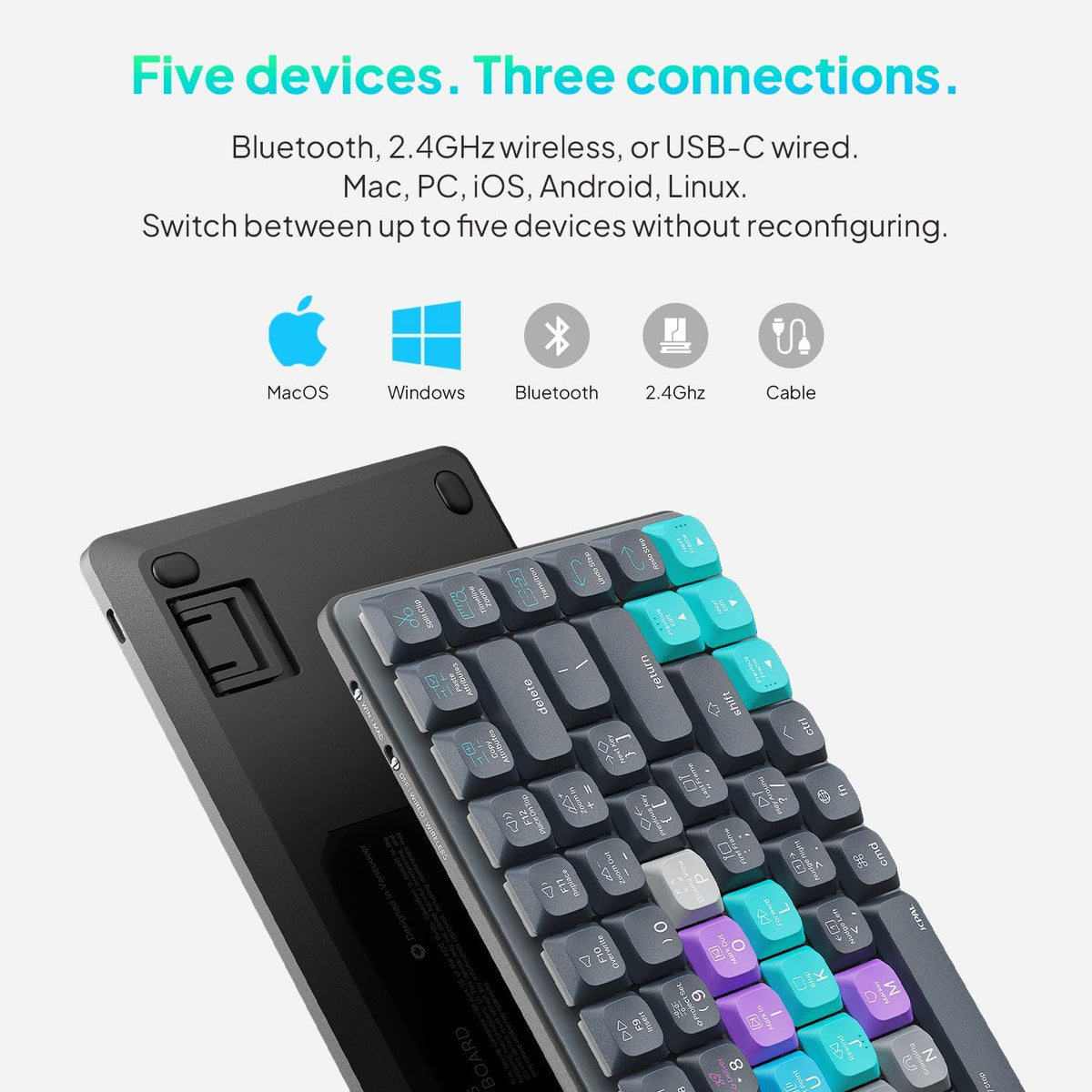 JCPAL Dash Adobe Premiere Pro Wireless Shortcut Keyboard for Mac/PC