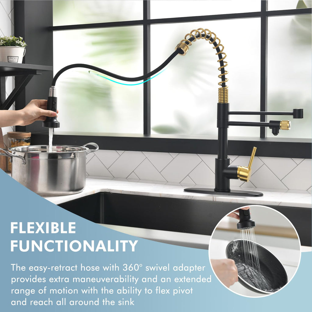 GIMILI Filter Kitchen Faucet Drinking Water Faucet 3 in 1 Brushed Nickel