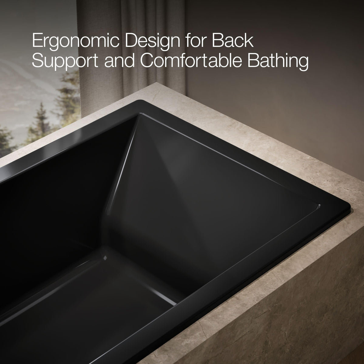 Kohler 1137-0 UnderscoreÂ® 72" x 42" drop-in bath, White