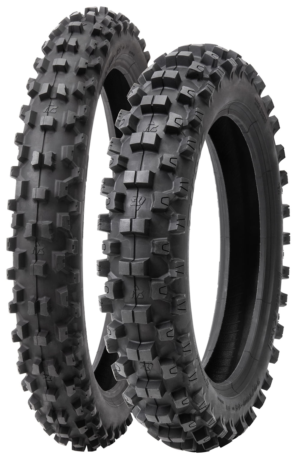 Tusk EMEX T-35 Soft/Intermediate Terrain Dirt Bike Front and Rear Tire Set ¨C Front 80/100x21 & Rear 120/90x18 ¨C Deep Tread Off-Road Trail Tires ¨C Tube Type Motocross Motorcycle Tires