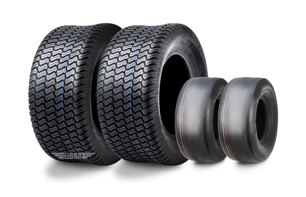 WANDA 4PC Lawn Mower Turf Tires 15x6-6 Front & 20x10-8 Rear 4PR-13016/13040