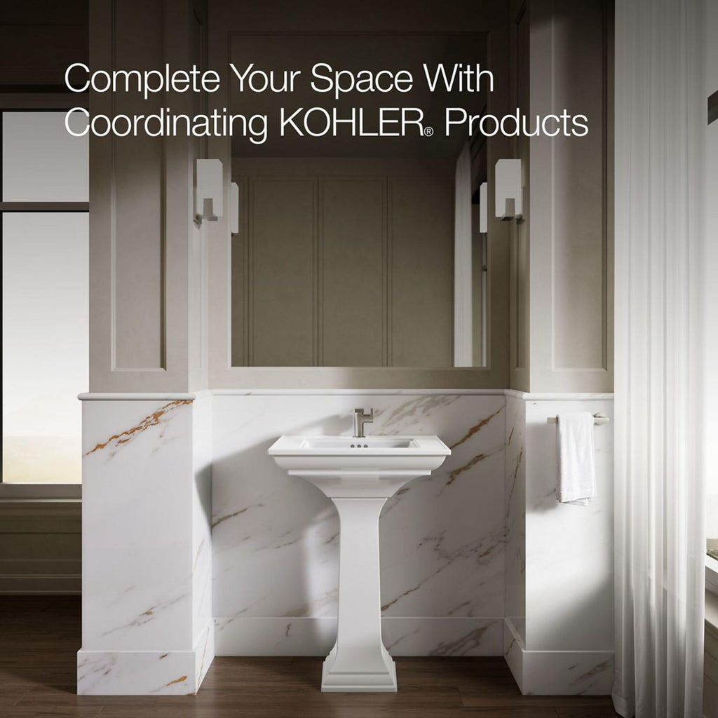 Kohler K-2337-8-7 Memoirs Rectangular Drop-In Single Bowl Bathroom Sink Black