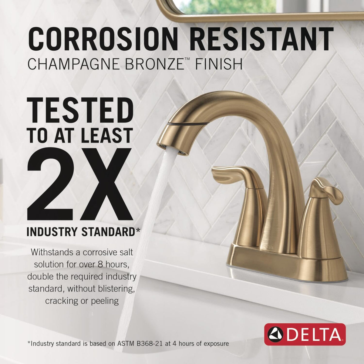Delta Arvo Centerset Bathroom Faucet, Brushed Nickel 2-Handle Bathroom Faucet, Delta Bathroom Sink Faucet, Brushed Nickel 3-Hole Bathroom Faucet, Spotshield Stainless 25840LF-SS