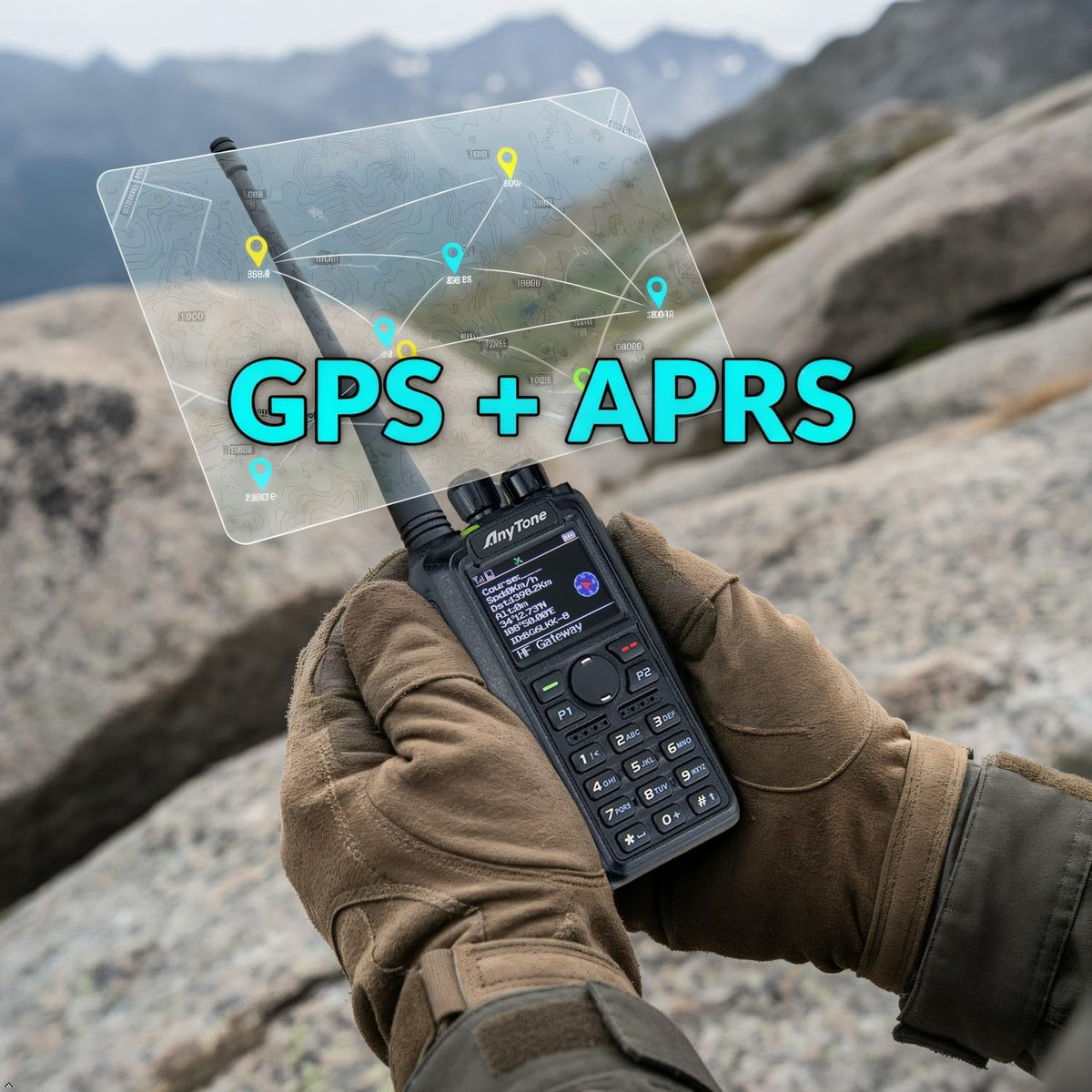 AnyTone AT-D878S 10W VHF DMR Ham Radio, 4000CH, GPS/APRS,