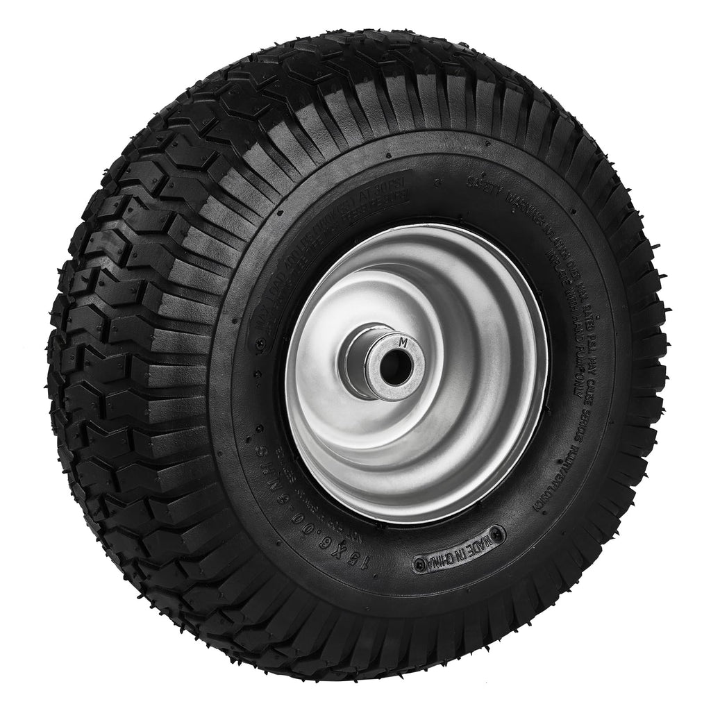 VEVOR Lawn Mower Tires with Rim, 20x8-8" Tubeless Tractor Tires, 2-Pack Tire and Wheel Assembly, S-Turf Pneumatic Tires with 3.5" Offset Hub and 3/4" Bushing Size, for Riding Mowers Lawn Tractors