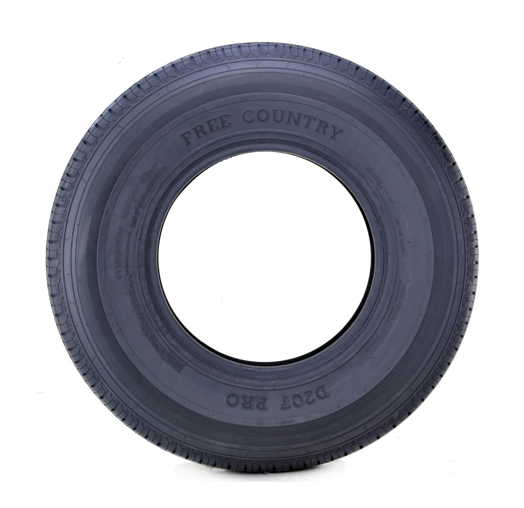 Free Country Grand Ride Set 4 Trailer Tires ST225/75R15 10 Ply Load Range E Steel Belted Radial w/Featured Scuff Guard
