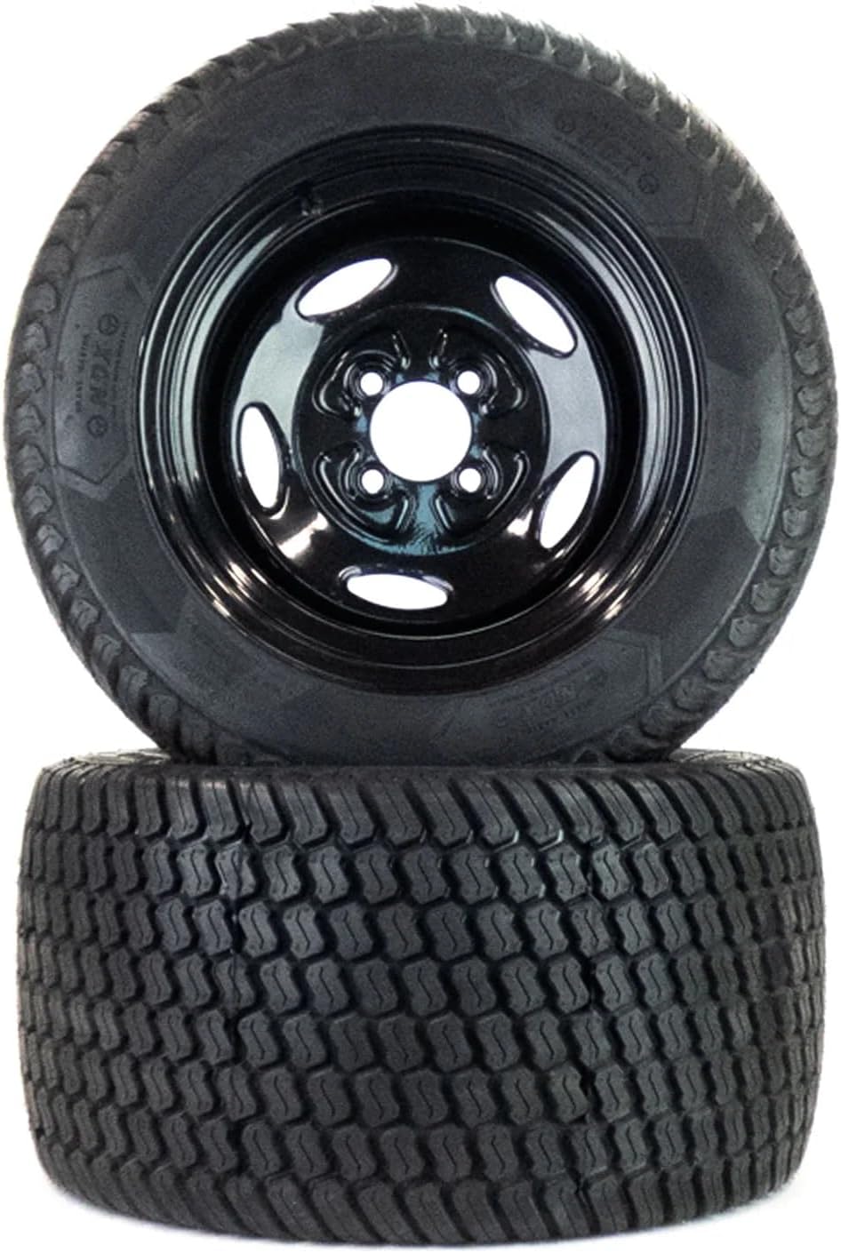 MowerPartsGroup (2) Flat Free Turf Tire Assemblies 24x12.00-12 or 14 Fits Lazer Z/ZTrak/Z Master/Never Down 4 Lug Black