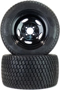 MowerPartsGroup (2) Flat Free Turf Tire Assemblies 24x12.00-12 or 14 Fits Lazer Z/ZTrak/Z Master/Never Down 4 Lug Black