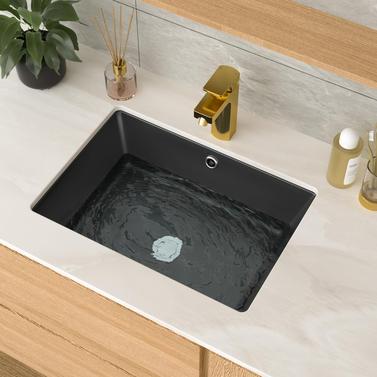 17 Inch Undermount Bathroom Sink Rectangle White