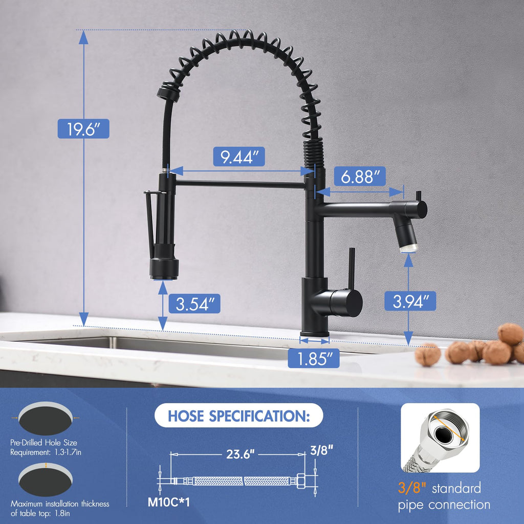 AIMADI Contemporary Kitchen Sink Faucet,Brushed Nickel Stainless Steel