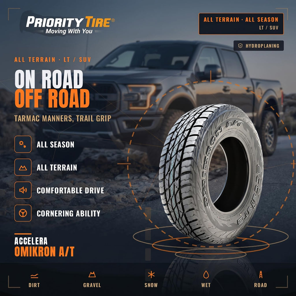 Accelera Omikron A/T LT245/75R16 120/116Q All Terrain E (10 Ply) Tire