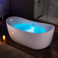 WOODBRIDGE 72"Ã35-3/8" Double Slipper Whirlpool&Air, Heated Soaking Bathtub