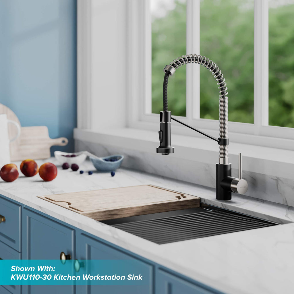 KRAUS Chrome 18.75 in Commercial Pull Down Kitchen Faucet KPF-1610CH