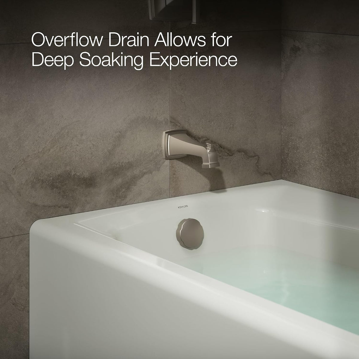 Kohler K-26069 Irvine 60" x 32" Cast Iron Alcove Bath with Integral Apron and Left Drain
