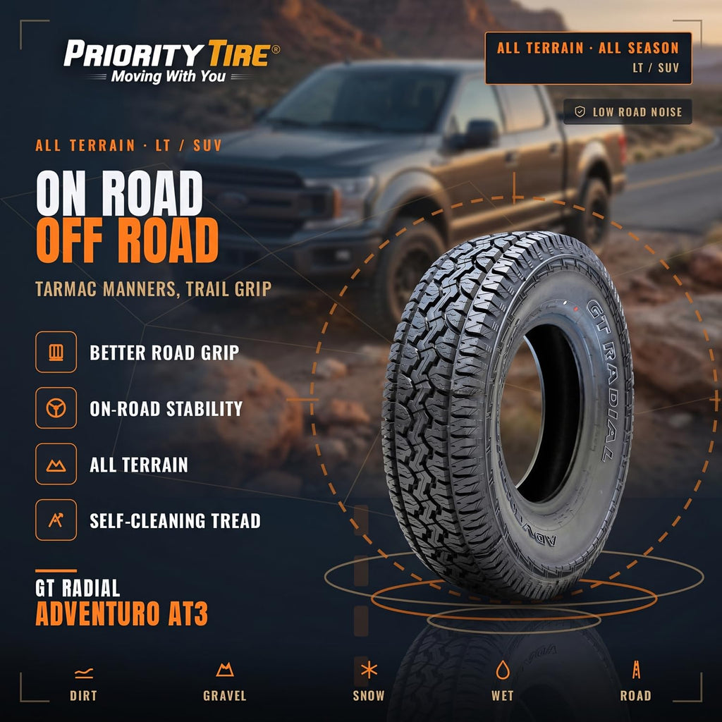 GT Radial Adventuro AT3 P235/75R15 105S OWL,One Size