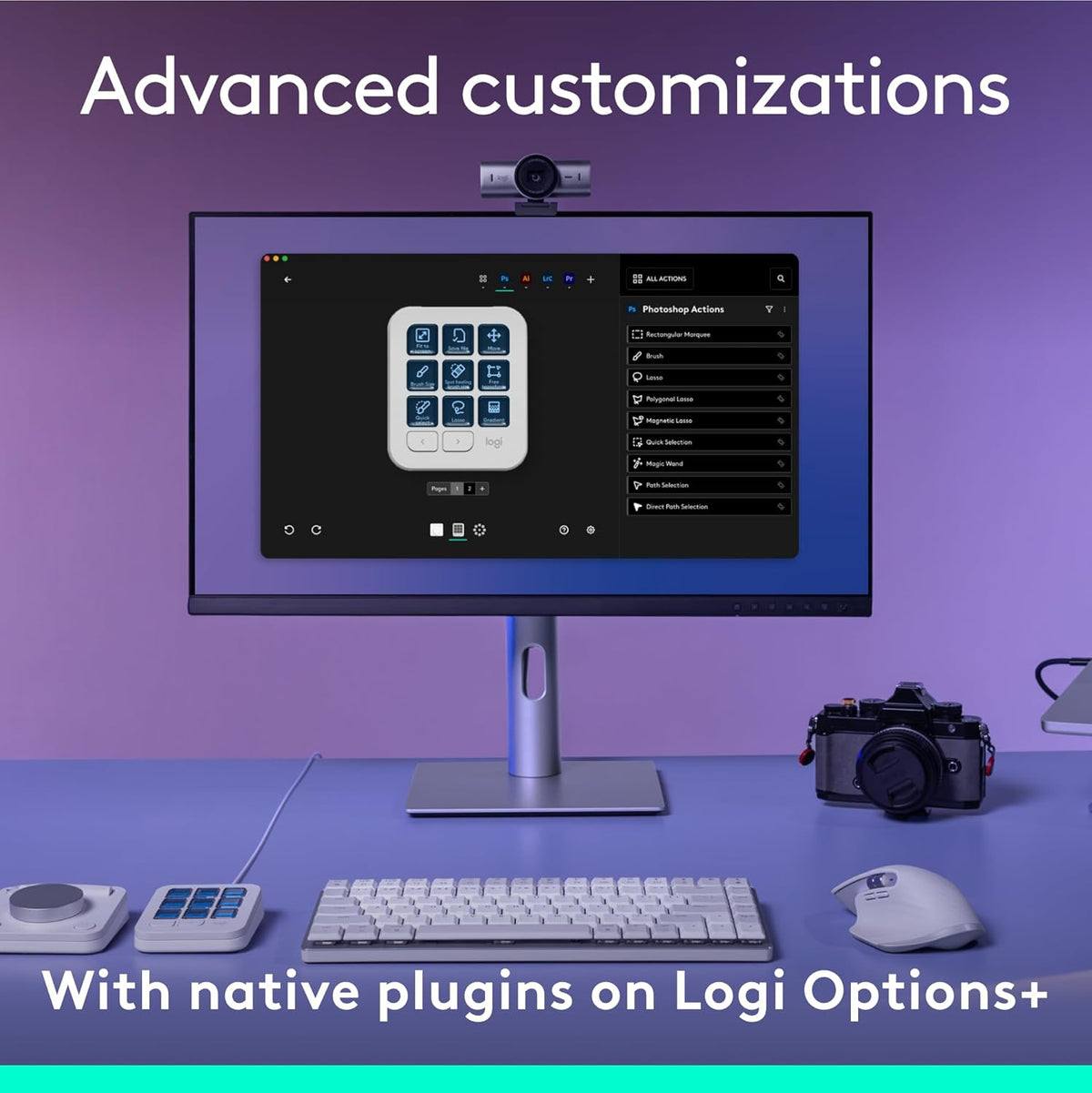Logitech MX Creative Console 9 Customizable Keys - Pale Grey