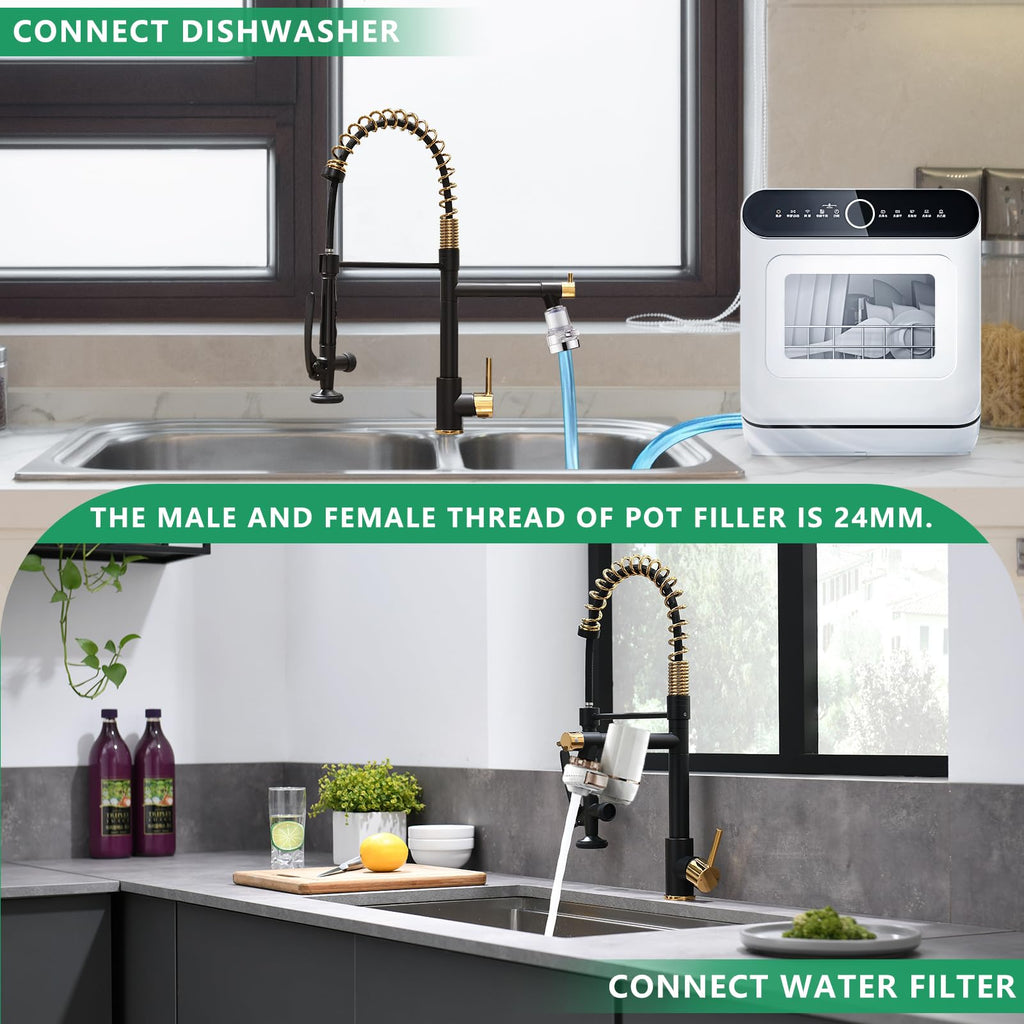 Fapully Black Kitchen Faucet,Commercial Pull Down Kitchen Sink Faucet