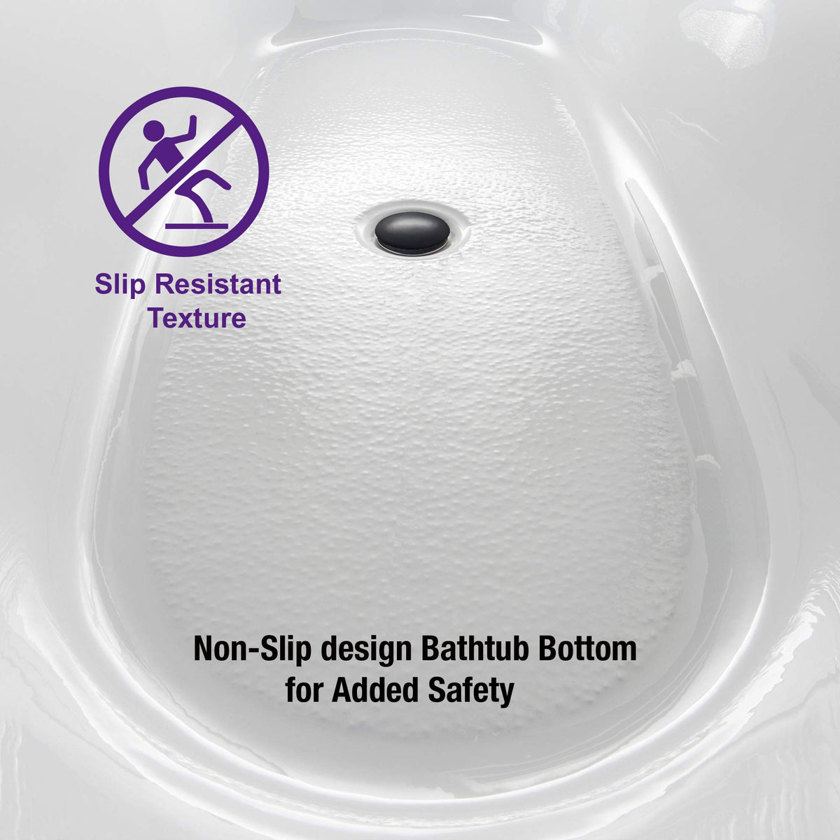 WOODBRIDGE 71"Freestanding White Acylic Soaking Bathtub with Brushed Nickel Drain and Overflow,B0017-BN