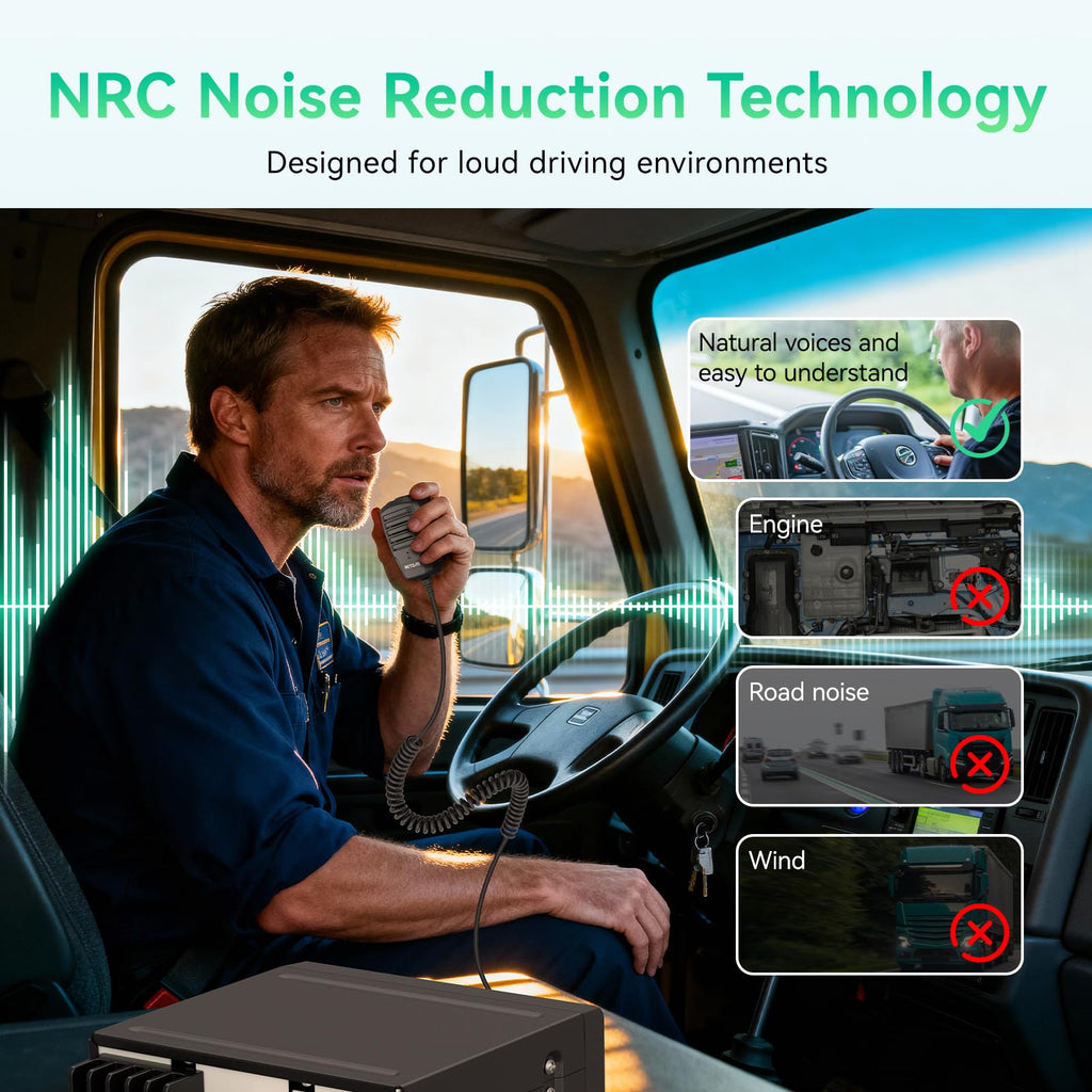 Retevis MB3B CB Radio Kit with Antenna and NRC Noise Canceling, NOAA