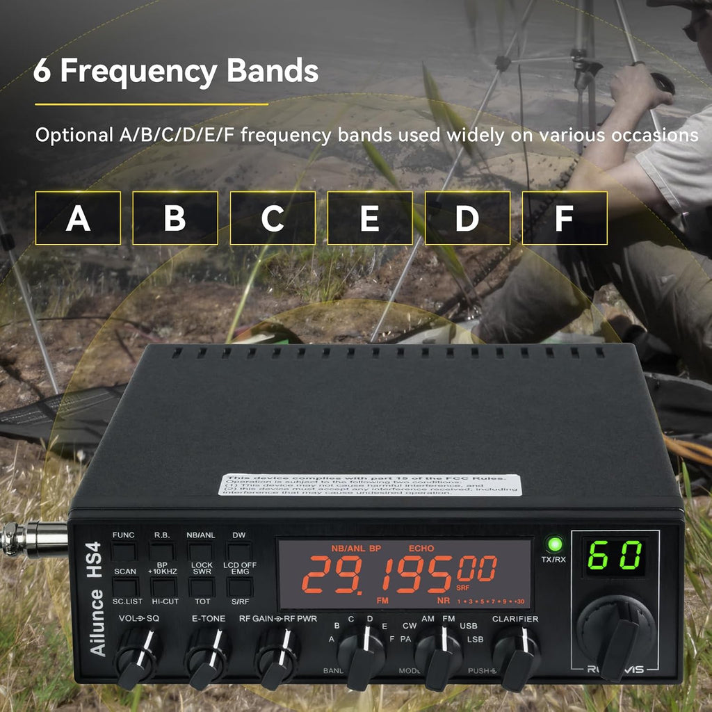 Retevis Ailunce HS4 10 Meter Radio, SSB CW AM FM PA Ham Radio Base Station