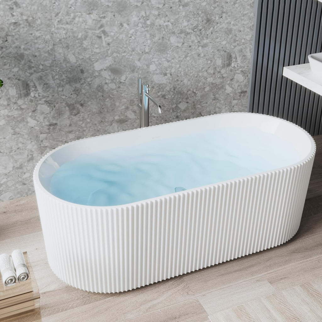 49" Acrylic Freestanding Bathtub - Japanese Square Soaking Tub with Built-in Seat & Toe-Tap Drain, Glossy White Finish, CUPC Certified