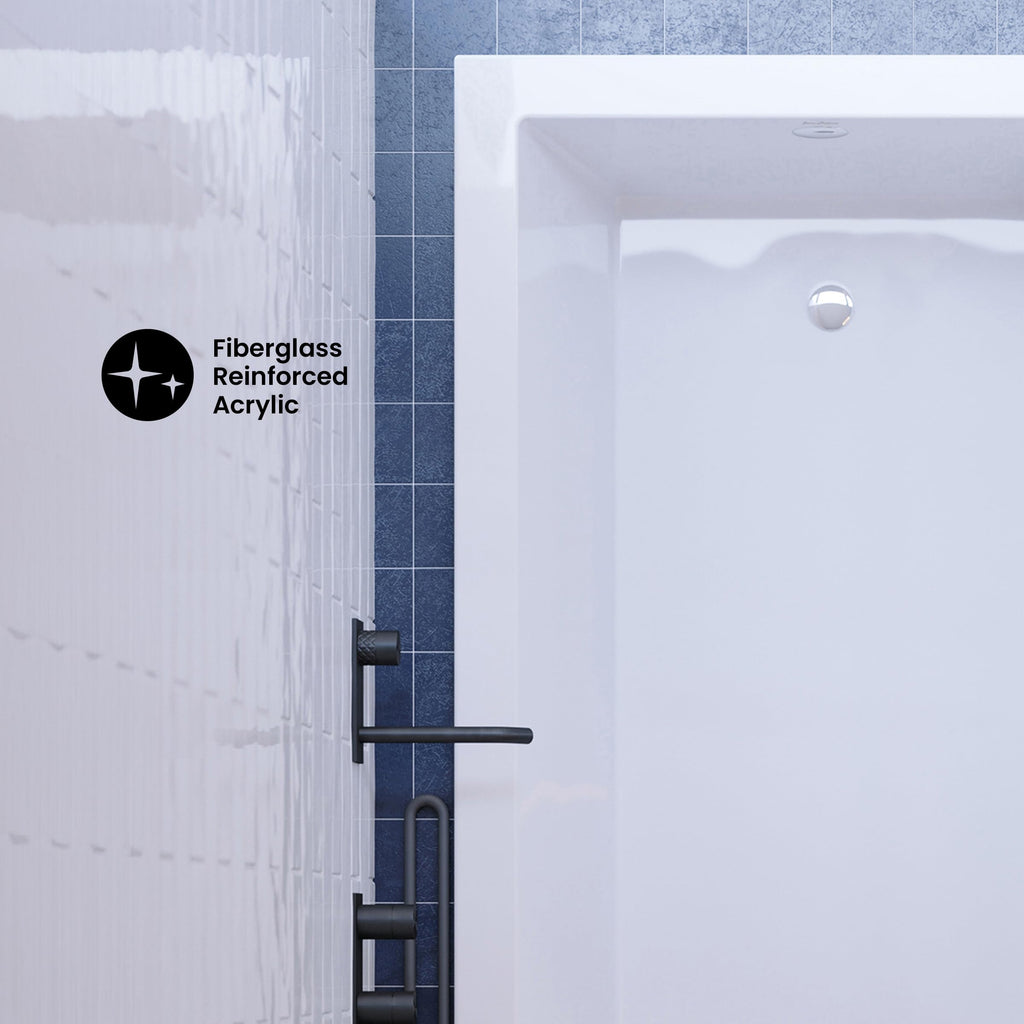 Swiss Madison Voltaire 66" x 36" Reversible Drain Drop-In Bathtub