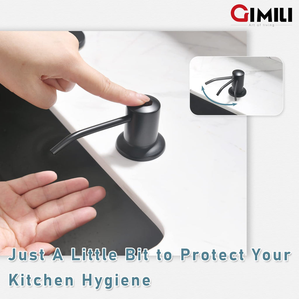 GIMILI Matte Black Touchless Kitchen Faucet with Spring Pull Down Sprayer