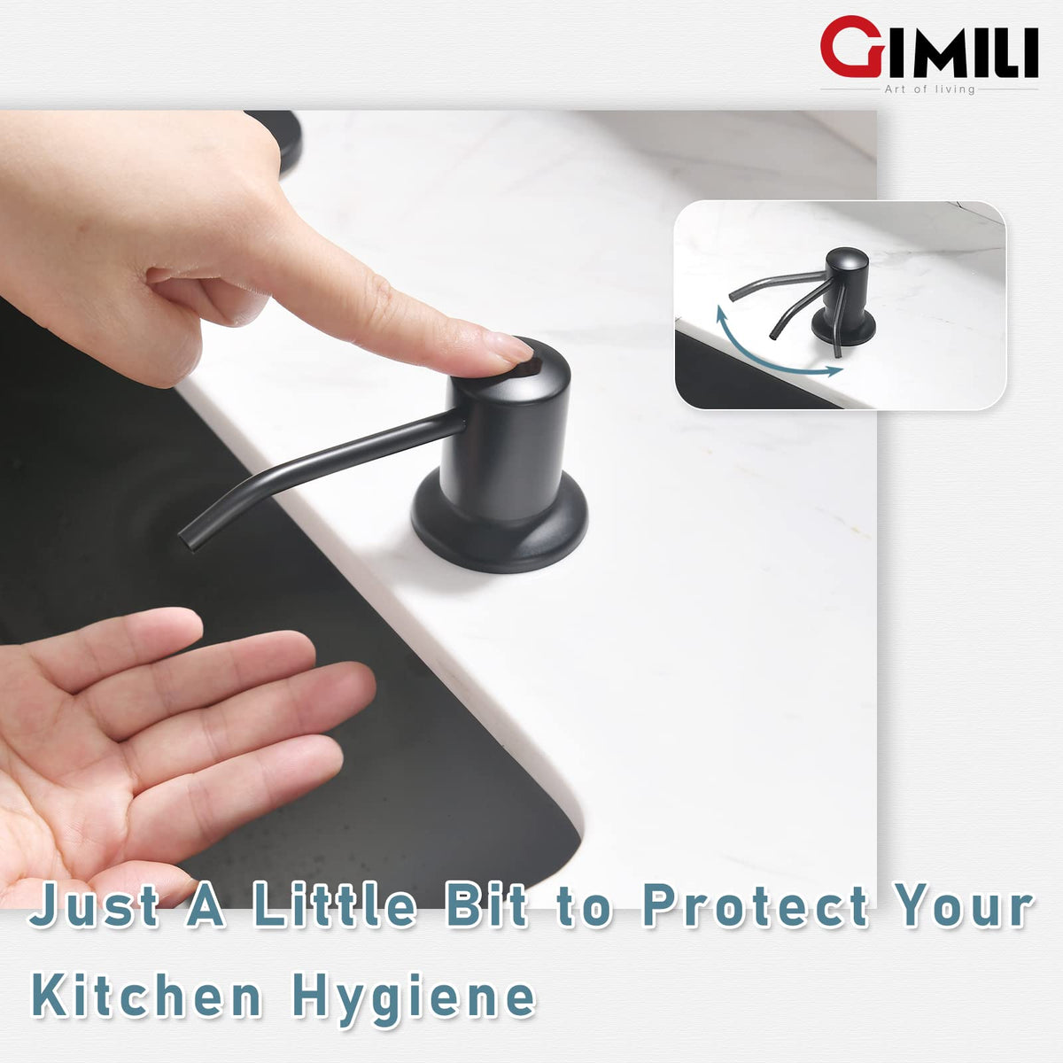 GIMILI Matte Black Touchless Kitchen Faucet with Spring Pull Down Sprayer