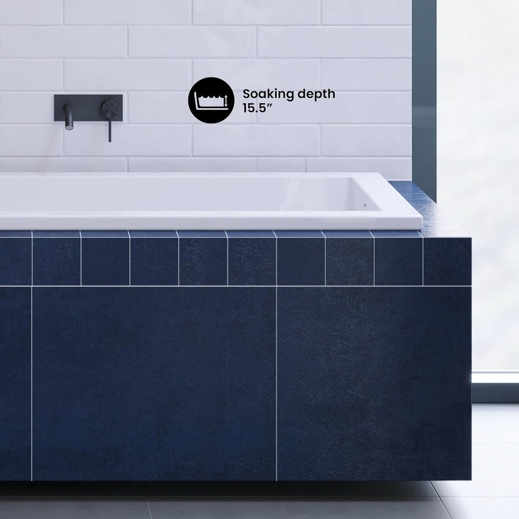 Swiss Madison Voltaire 66" x 36" Reversible Drain Drop-In Bathtub