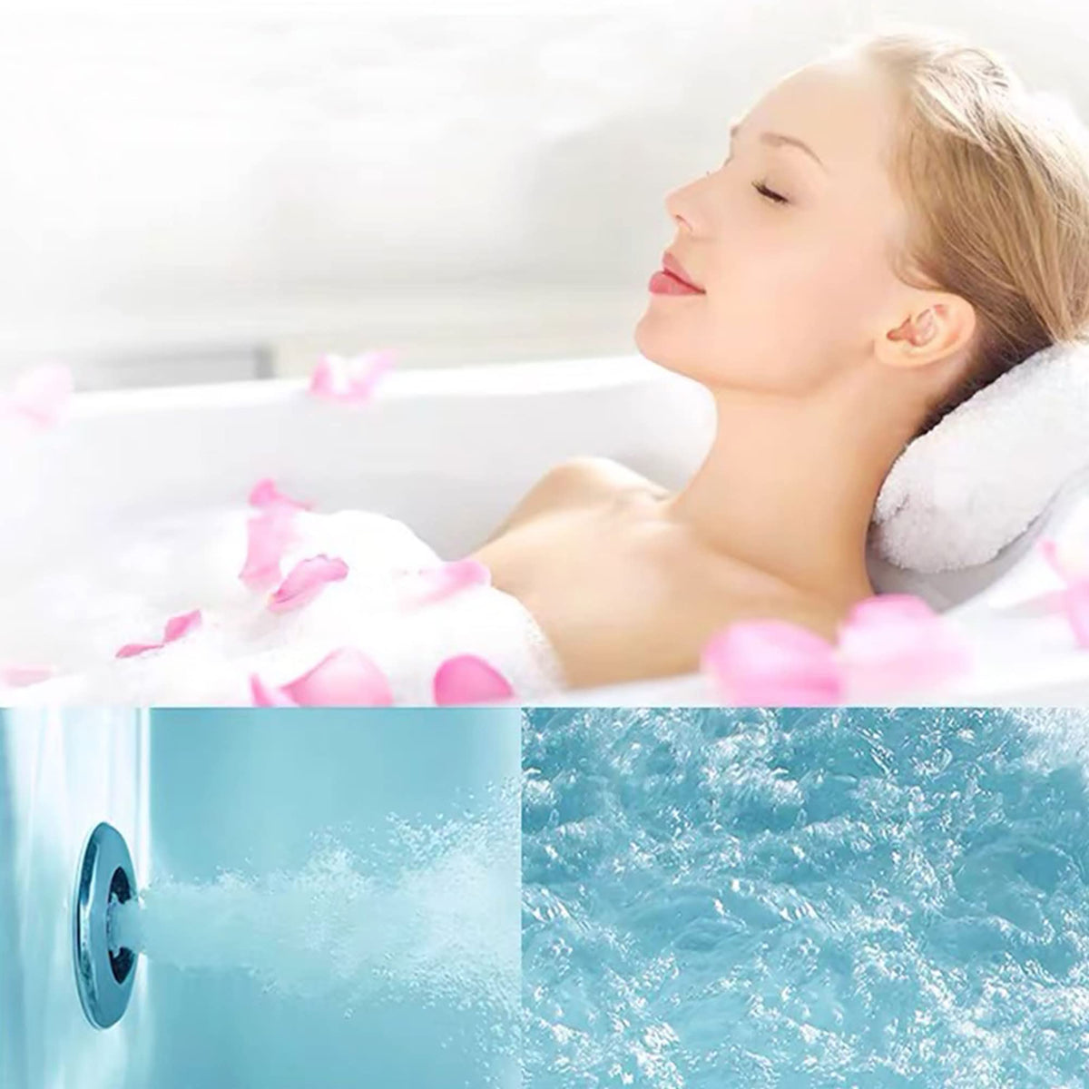 Empava 59" Corner Jetted Bathtub - 2 Person Whirlpool Tub with Heater