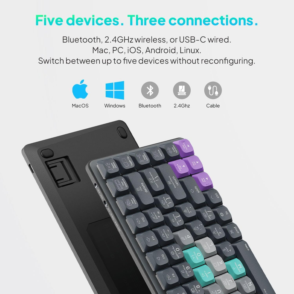 JCPAL Dash Adobe Premiere Pro Wireless Shortcut Keyboard for Mac/PC