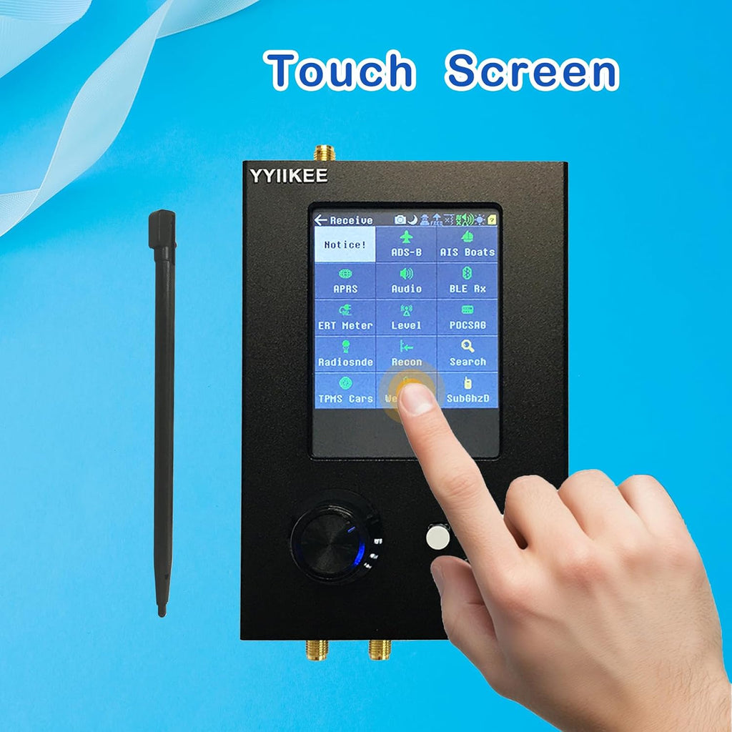 PortaPack H2 SDR Radio Trans-ceiver â 1MHz-6GHz, Touchscreen, Full-Range Frequency Reception, Built-in Rechargeable Battery, Includes Antennas and Accessories