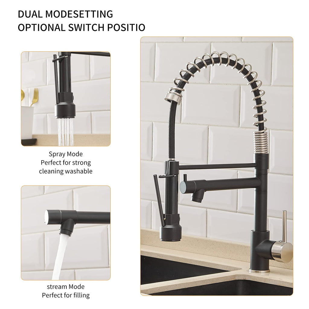 AIMADI Contemporary Kitchen Sink Faucet,Brushed Nickel Stainless Steel