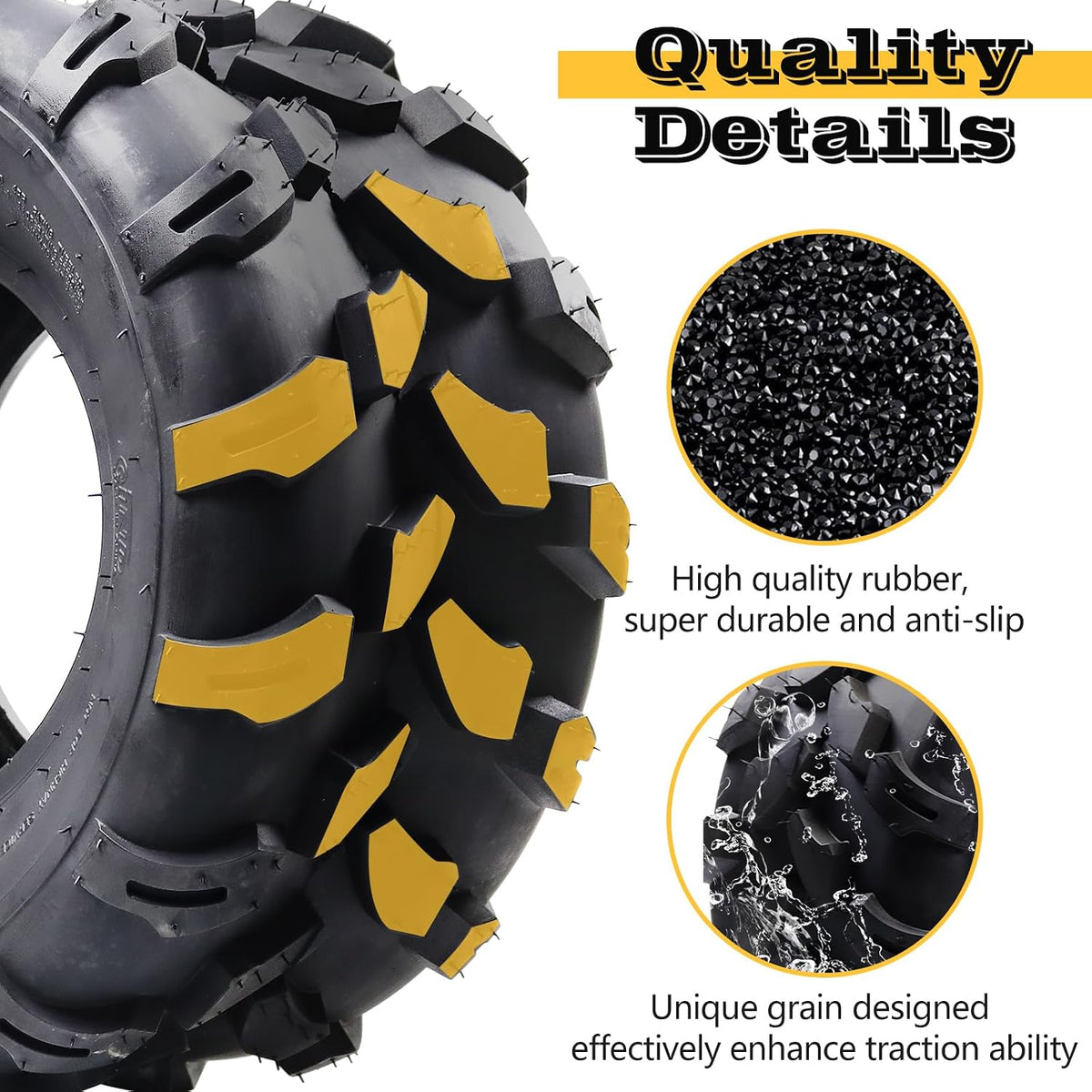 Set of 2-18x9.50-8, 4PR All-Terrain ATV/UTV Tires Tubeless