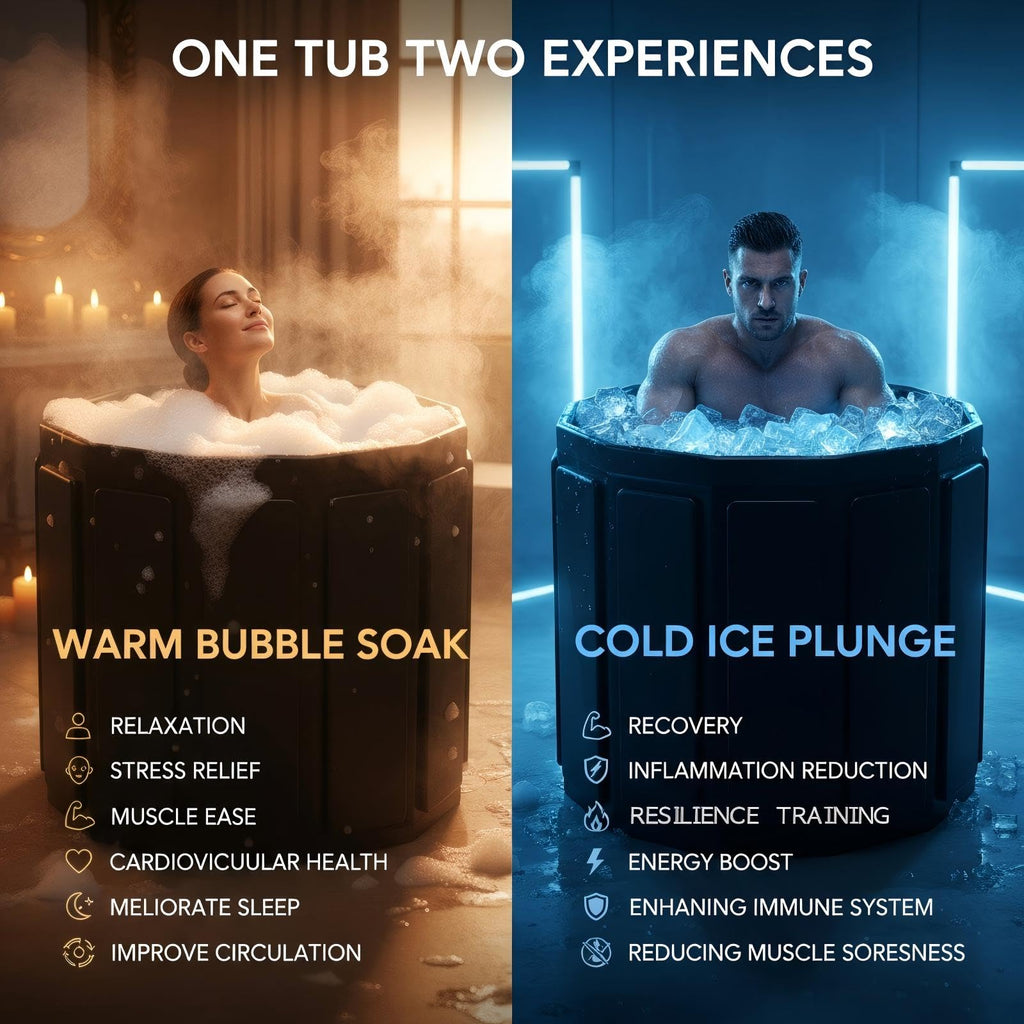 Portable Bathtub for Adult, Foldable Soaking Bathtub for Hot SPA&Ice Bath, Foldable Small Bathtub collapsible bathtub for Bathing, 6-layer Insulated portable tub,Space-Saving (black 41.3X26.6 IN)