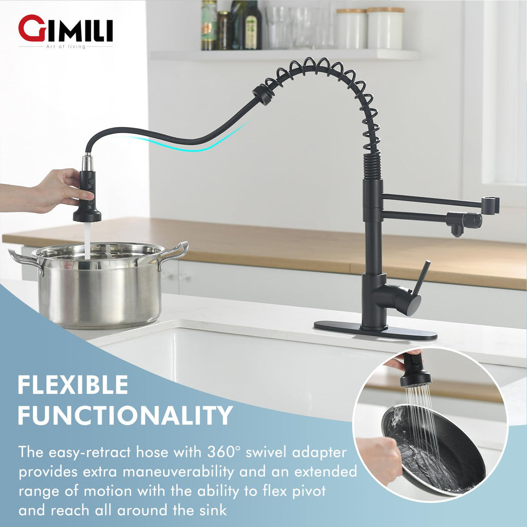 GIMILI Filter Kitchen Faucet Drinking Water Faucet 3 in 1 Brushed Nickel