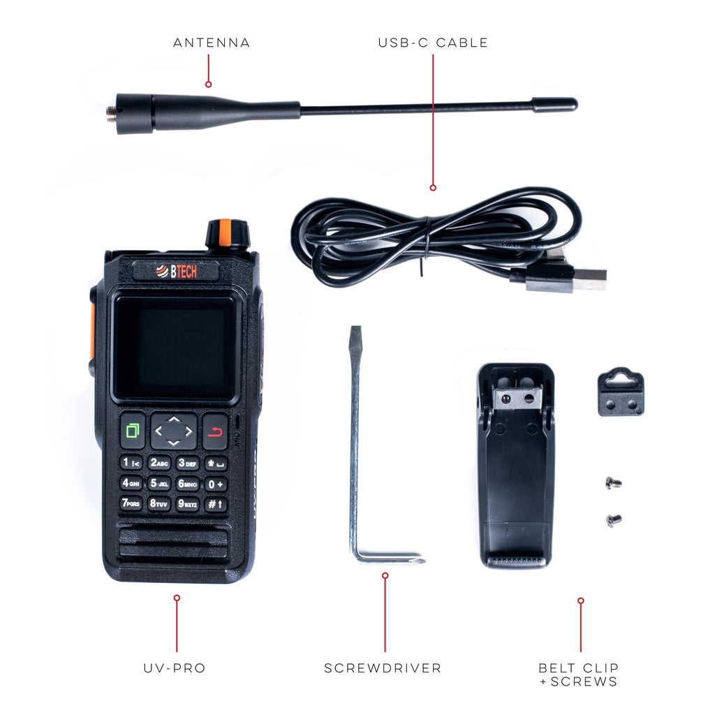 BTECH UV-PRO (TAN) IP67 Dual Band VHF/UHF Two-Way Radio - APRS, Bluetooth, GPS, Text Messaging, Aviation Band Scanner, NOAA Weather Alerts, USB-C Rechargeable Battery